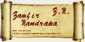 Zamfir Mandrapa vizit kartica